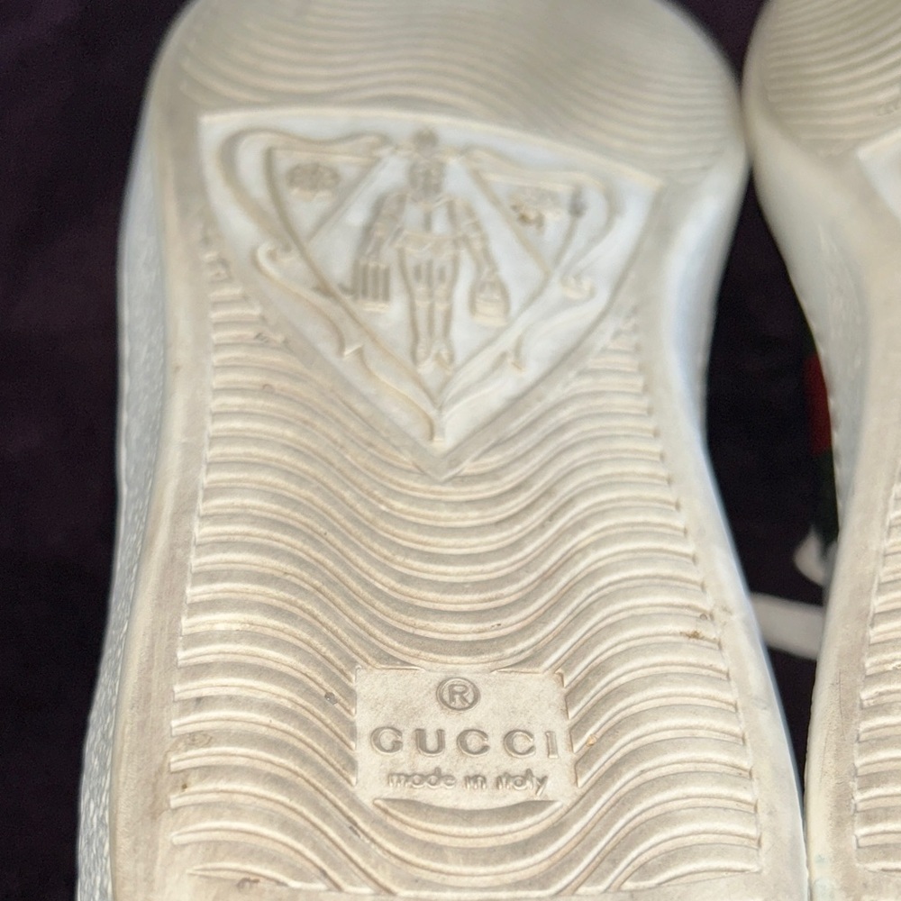 Gucci White Sneakers with Red and Green Stripes - Picture 7 of 12